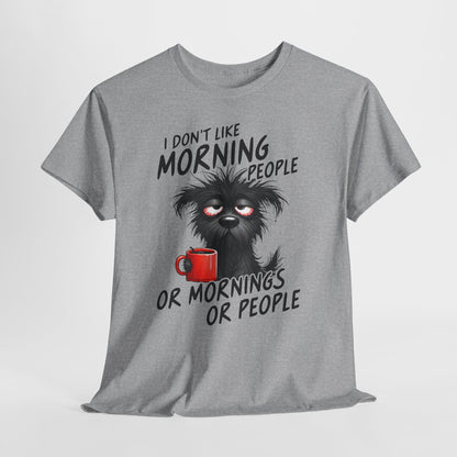 Grumpy Morning Dog T-Shirt - Funny Coffee Tee