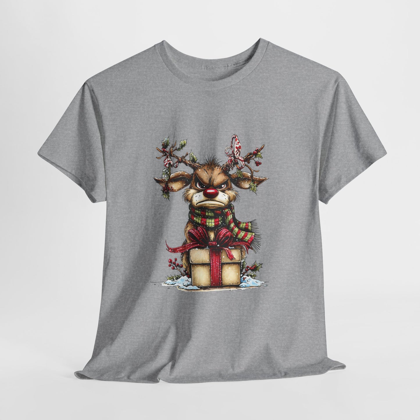 Grumpy Reindeer Gift Box Christmas T-Shirt