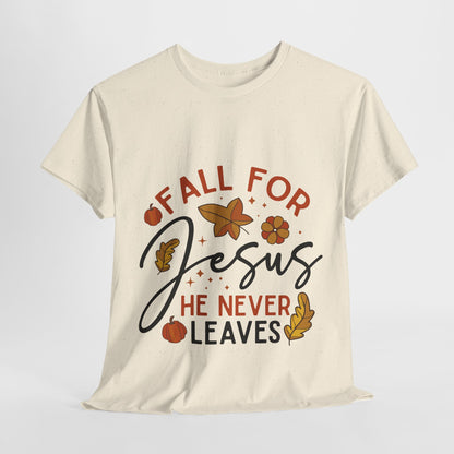 Fall For Jesus T-Shirt - Christian Faith Thanksgiving Autumn Pumpkin Tee