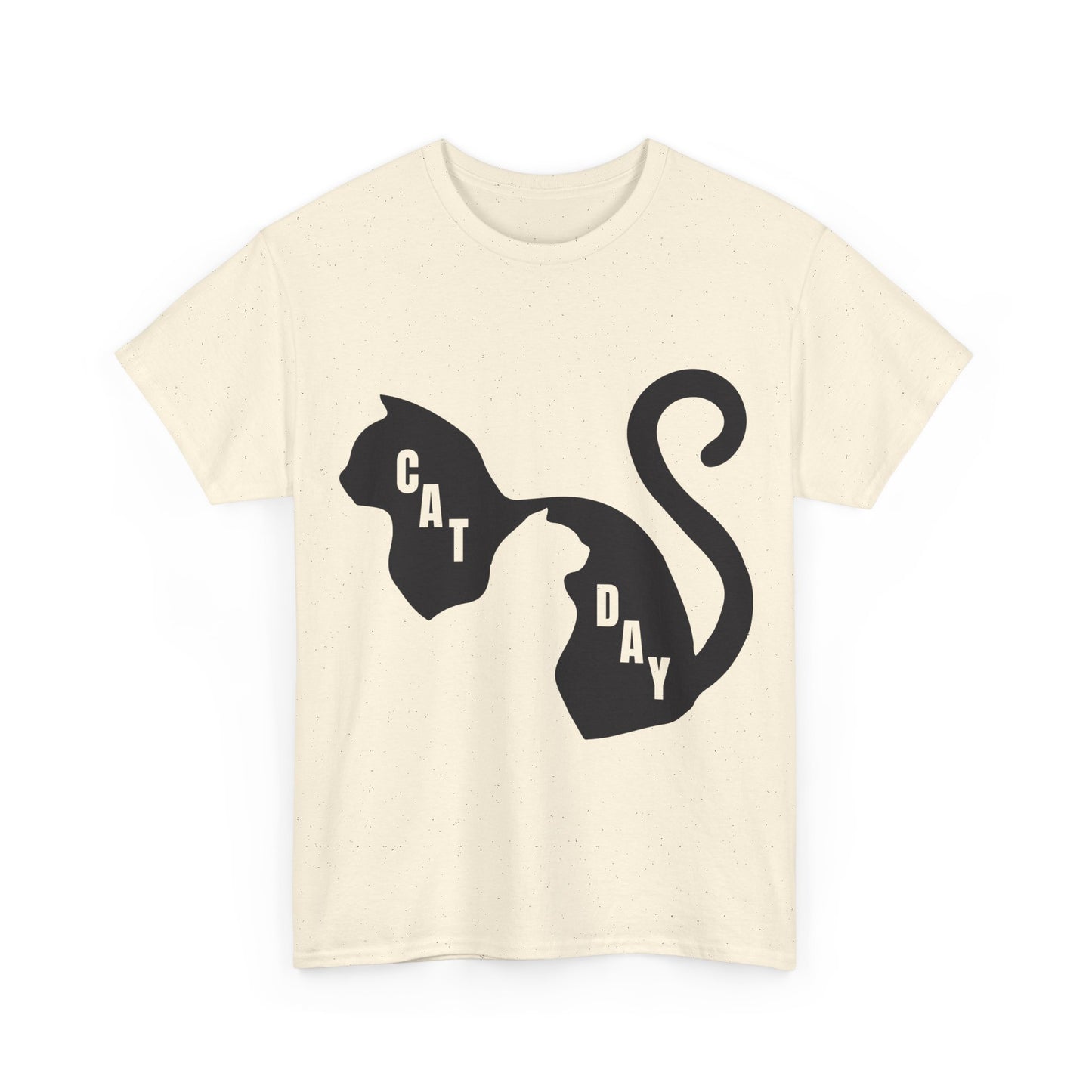 Cat Day Minimalist Black Cat Silhouette T-Shirt
