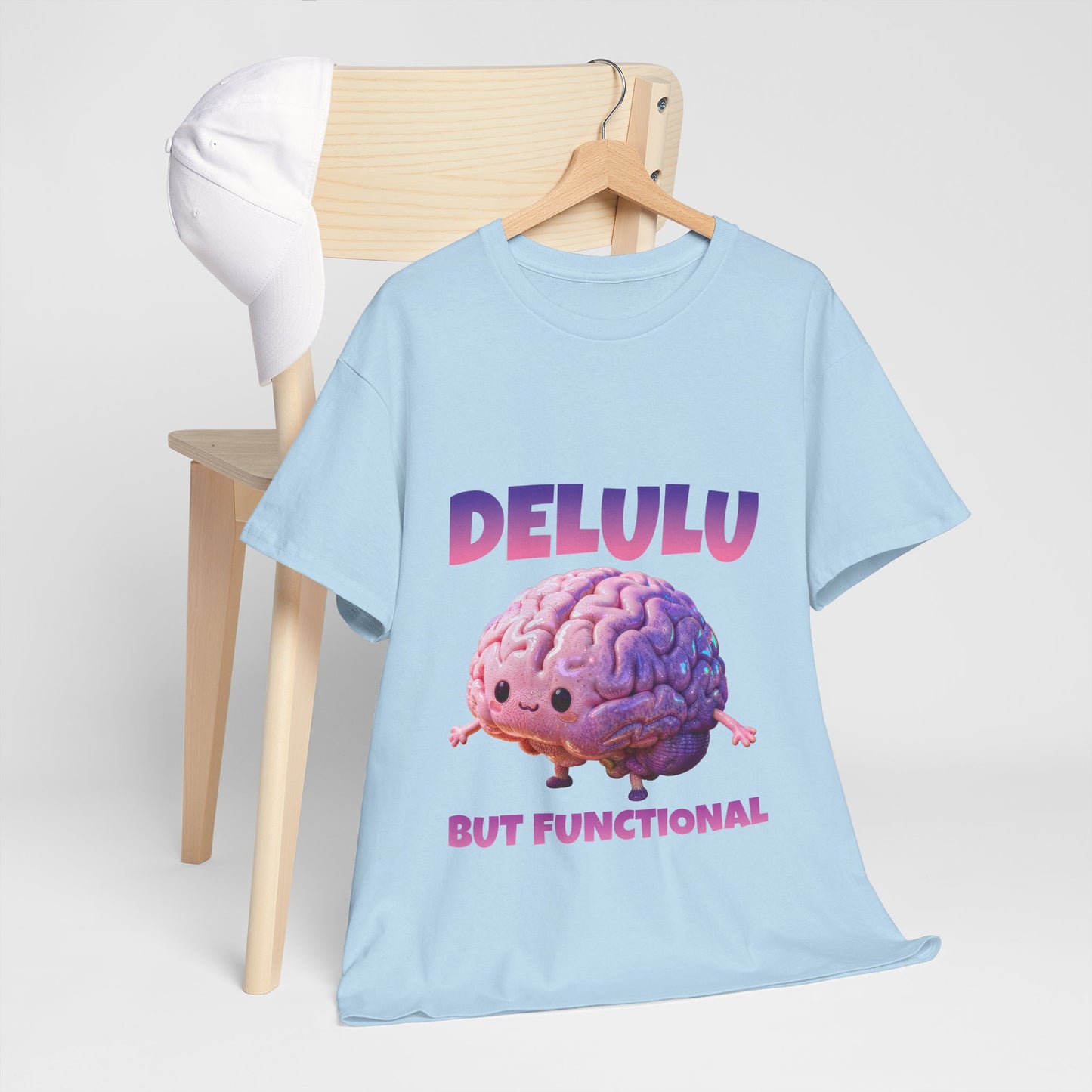Delulu But Functional Shirt – Funny Kawaii Mental Health Humor Tee