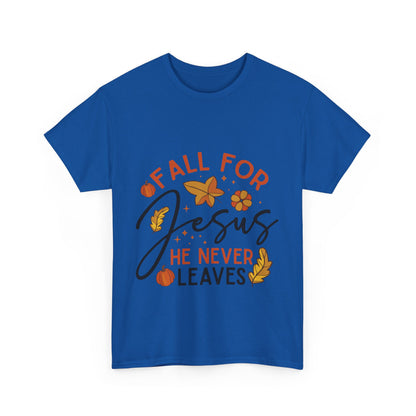 Fall For Jesus T-Shirt - Christian Faith Thanksgiving Autumn Pumpkin Tee