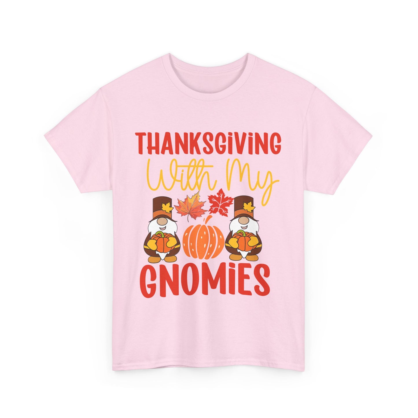 Thanksgiving With My Gnomies T-Shirt - Cute Fall Gnome Family Tee