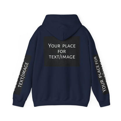 Bluza z kapturem z nadrukiem lub obrazkiem – personalizowana bluza z 4 stron, pomysł na prezent, nadruk z przodu, z tyłu i na rękawach, unisex