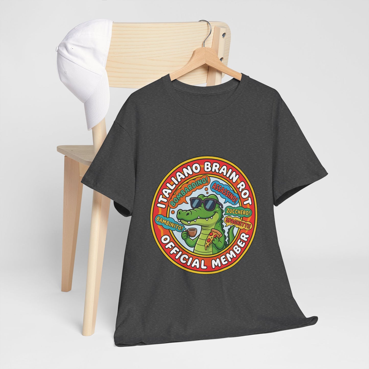Italiano Brain Rot Shirt – Bombardino Crocodile Meme Tee, Absurd Humour T-Shirt