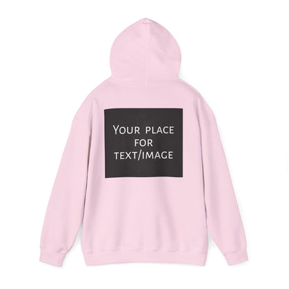 Bluza z kapturem z nadrukiem z przodu i/lub z tyłu – spersonalizowana bluza z tekstem lub obrazem, wyjątkowy prezent, spersonalizowana bluza unisex z kapturem na imprezy, logo i nie tylko