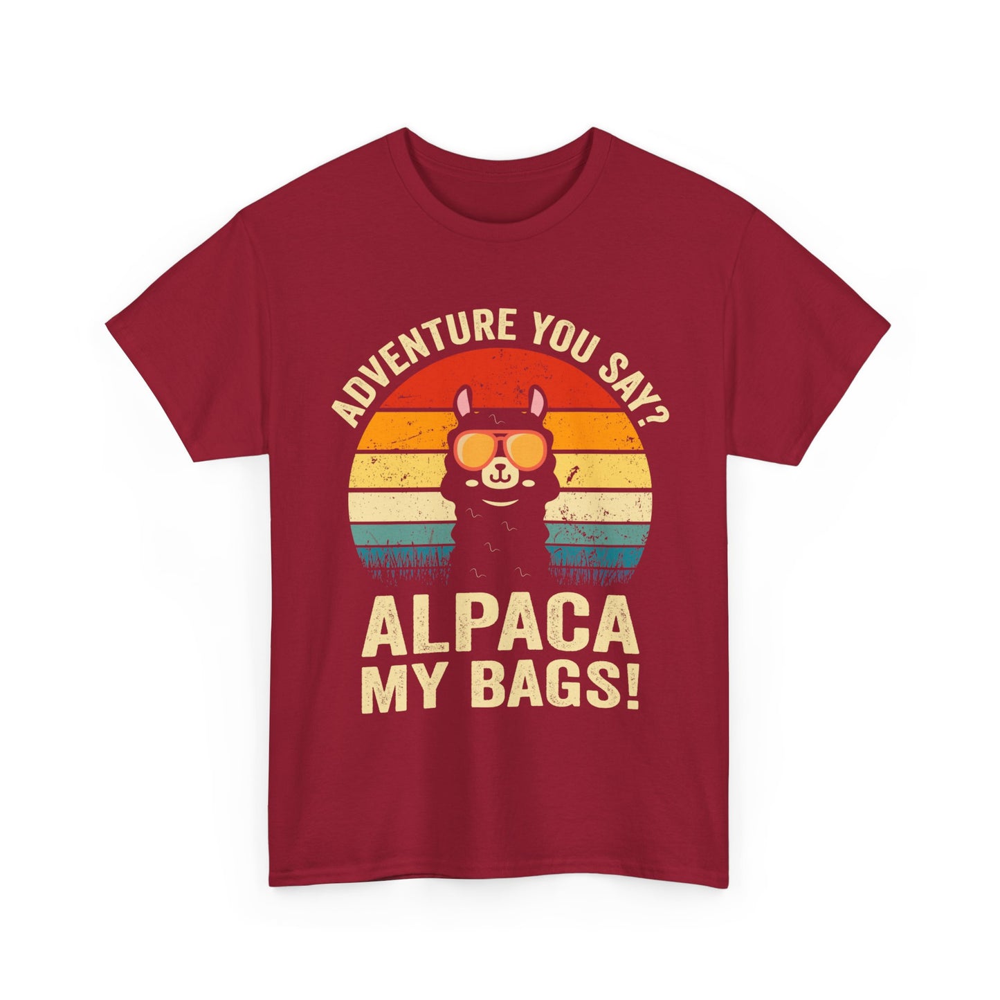 Alpaca My Bags T-Shirt - Funny Llama Travel Retro Sunset Tee