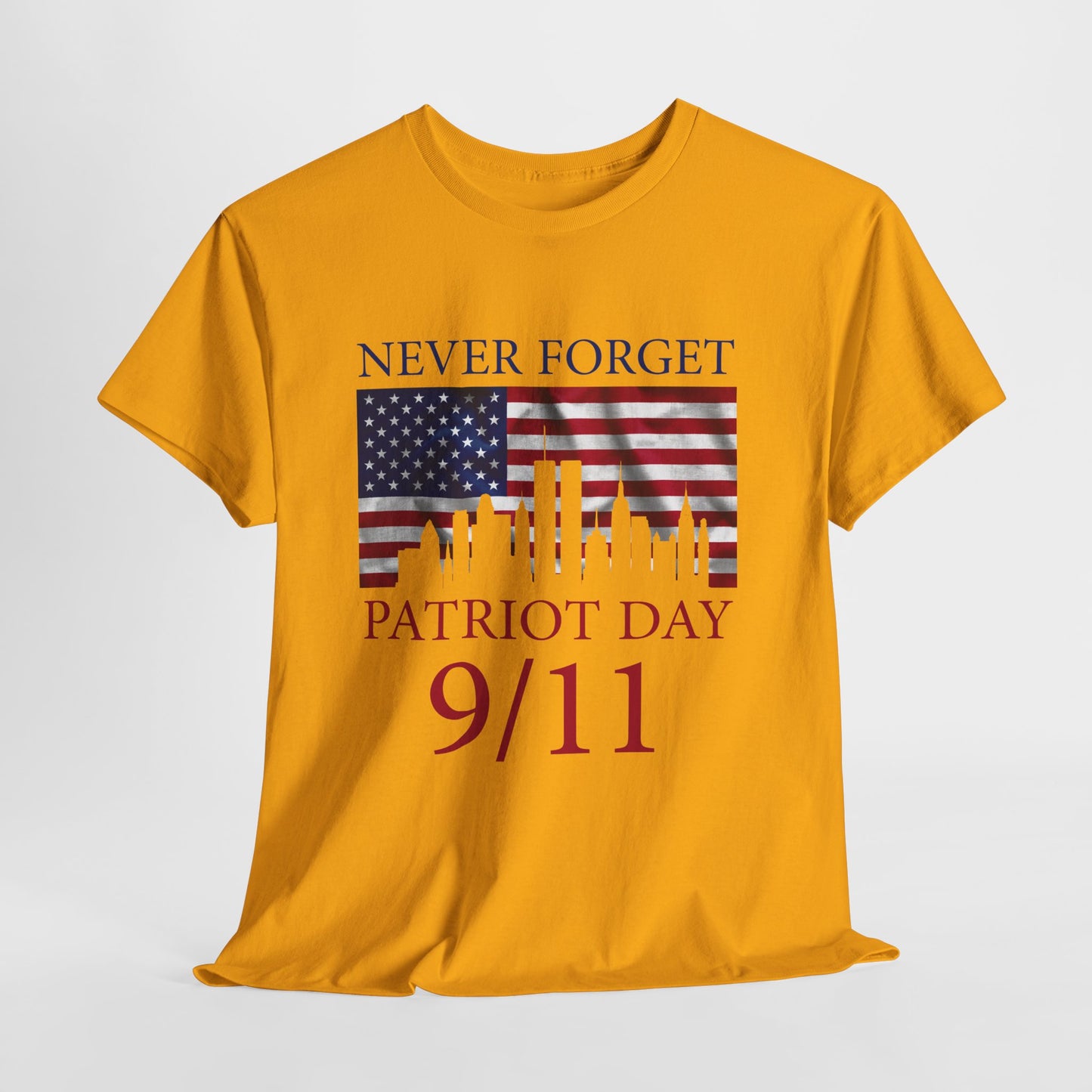 Patriot Day 9/11 T-Shirt - Never Forget American Flag NYC Memorial Tee