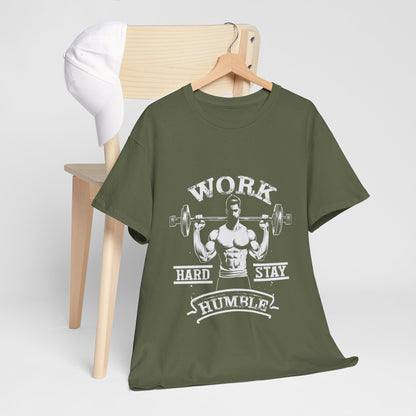 Work Hard Stay Humble Gym Shirt - Motivational Tee