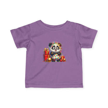 Baby Panda Christmas Lights Infant T-Shirt – Cute Holiday Outfit