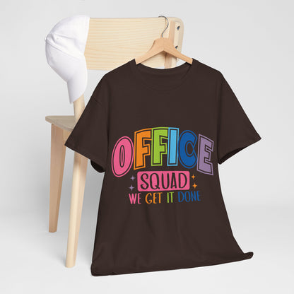 Office Squad Shirt - Colorful Team Admin Tee for Secretaries & School Staff, Funny Office Teamwork Shirt, We Get It Done Gift