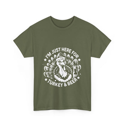 Turkey and Beer T-Shirt - Funny Thanksgiving Drinking Tee