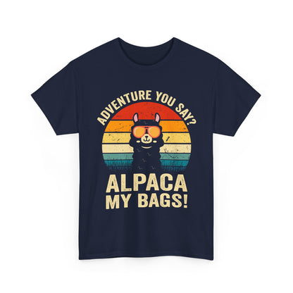 Alpaca My Bags T-Shirt - Funny Llama Travel Retro Sunset Tee