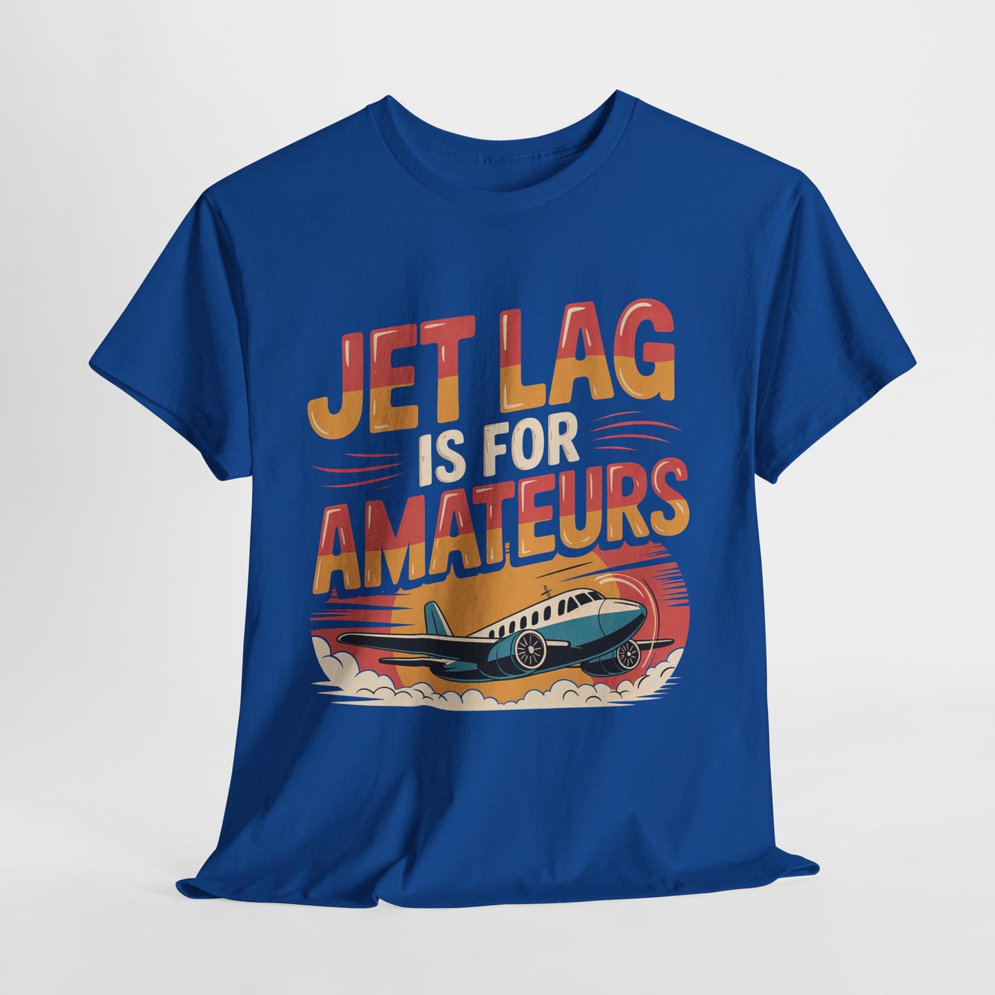 Jet Lag Is For Amateurs T-Shirt - Funny Frequent Flyer Retro Airplane Tee