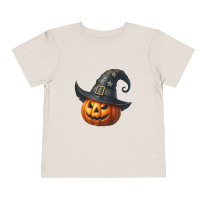 Witch Hat Pumpkin Kids T-Shirt - Smiling Jack O' Lantern Toddler Tee
