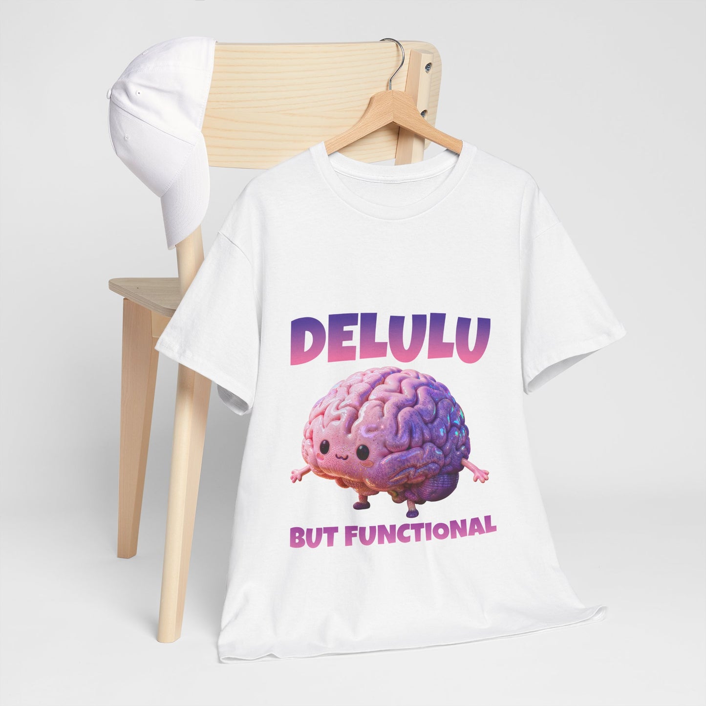 Delulu But Functional Shirt – Funny Kawaii Mental Health Humor Tee