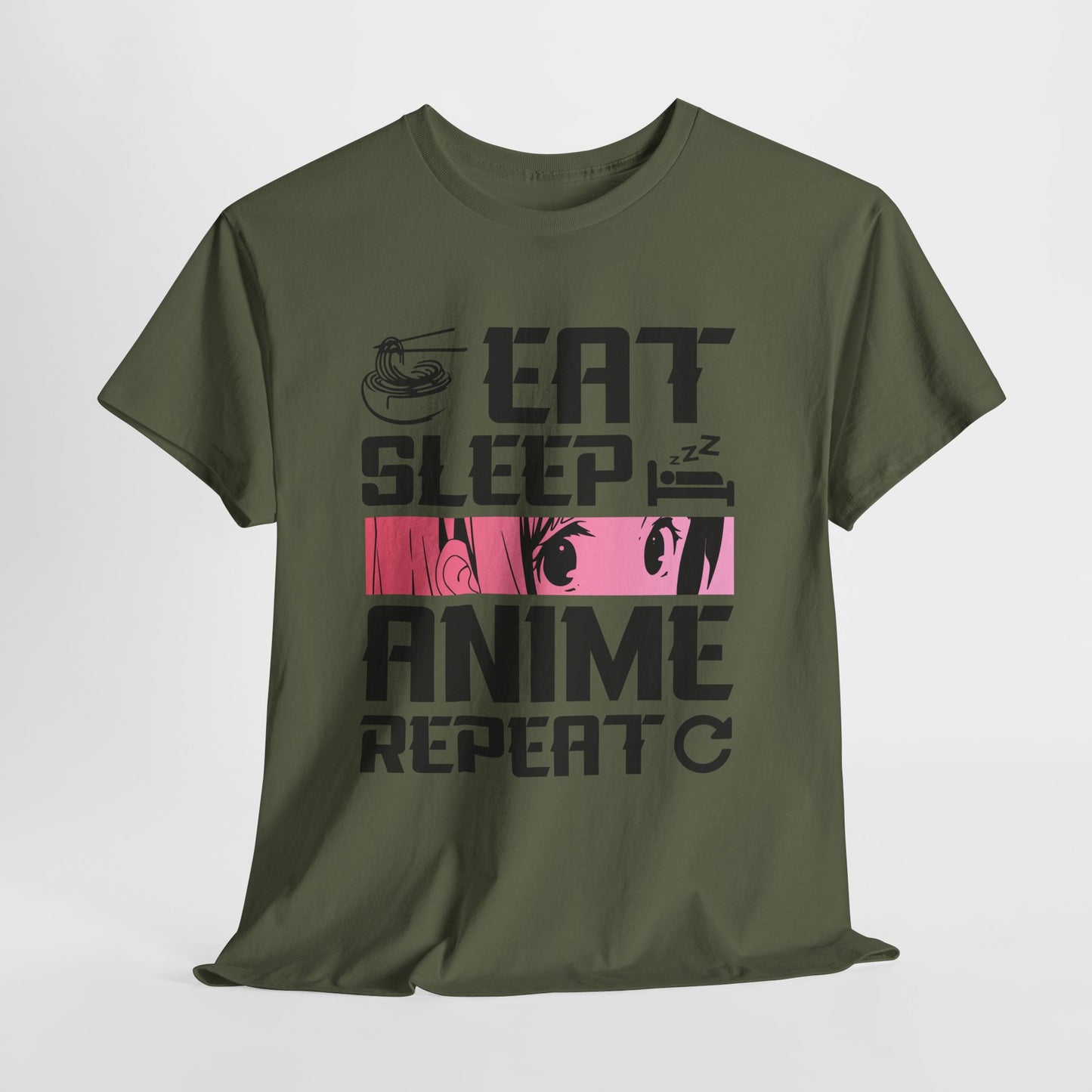 Eat Sleep Anime Repeat Shirt - Otaku Routine Tee