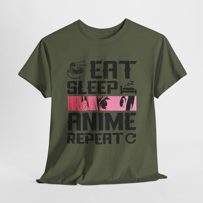 Eat Sleep Anime Repeat Shirt - Otaku Routine Tee