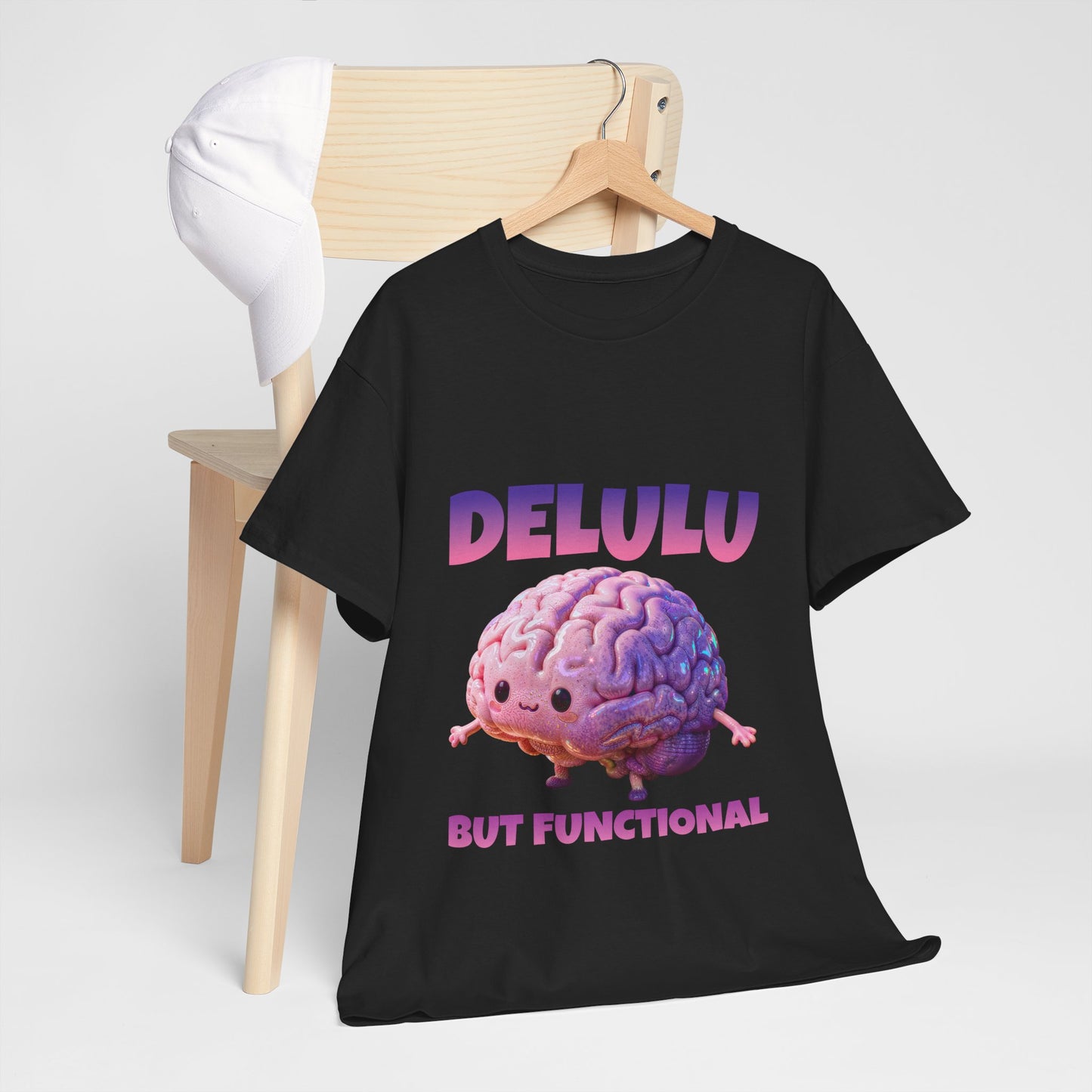 Delulu But Functional Shirt – Funny Kawaii Mental Health Humor Tee