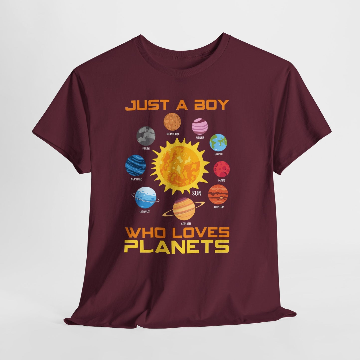 Just a Boy Who Loves Planets - Solar System Graphic Tee