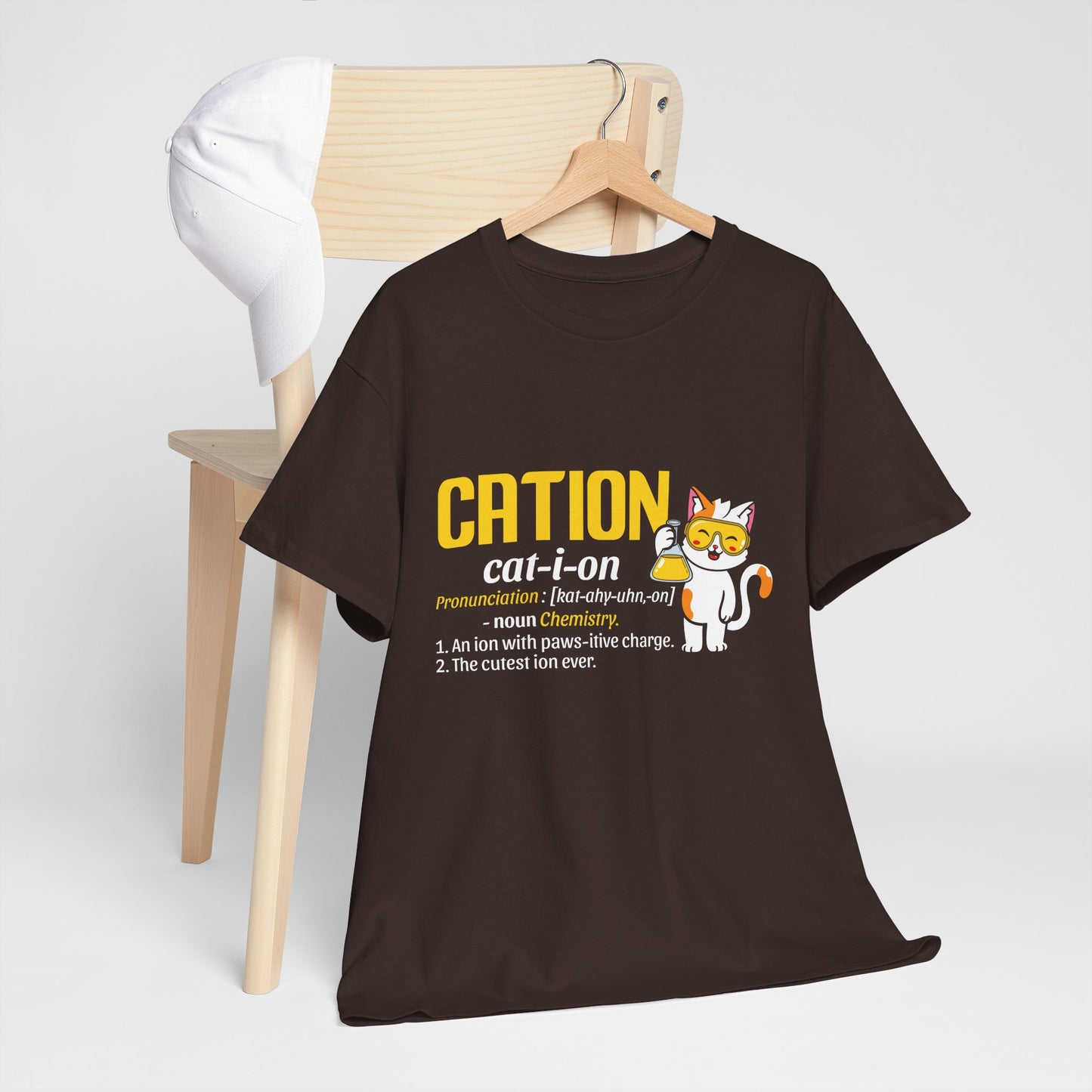 CATION cat-i-on Shirt - Funny Chemistry Cat Tee