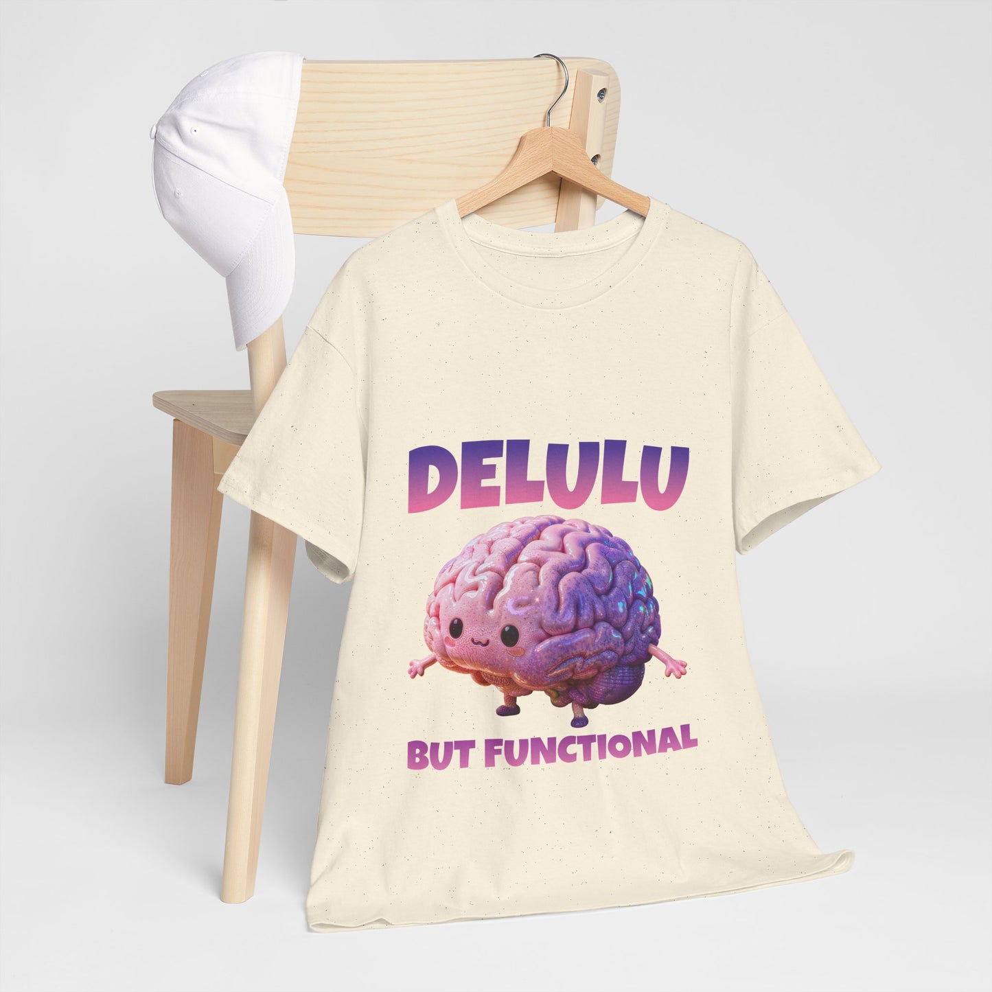 Delulu But Functional Shirt – Funny Kawaii Mental Health Humor Tee