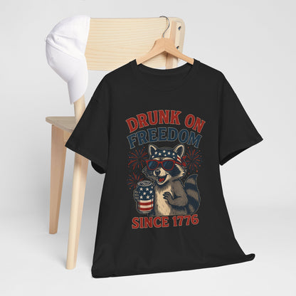 Drunk on Freedom Since 1776 T-Shirt - Funny Patriotic 4th of July Tee