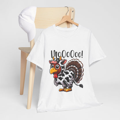 Turkey Moo T-Shirt - Funny Thanksgiving Cow Costume Tee