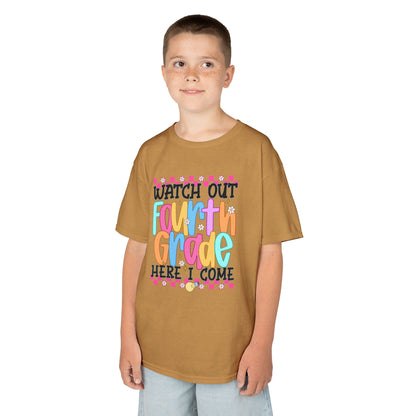 Watch Out Fourth Grade Shirt - Funny Kids Back to School Tee, Heavy Cotton 4th Grade Shirt, First Day of School Outfit
