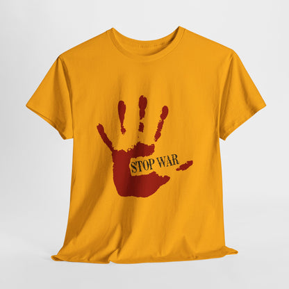 Stop War Handprint Shirt - Peace Protest Tee