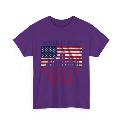 Patriot Day 9/11 T-Shirt - Never Forget American Flag NYC Memorial Tee