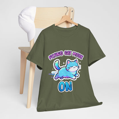Flying Cat Mode Shirt – Kawaii Pastel Kitty Zoomies Tee