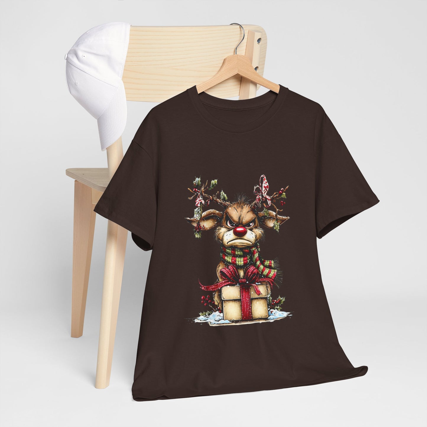 Grumpy Reindeer Gift Box Christmas T-Shirt