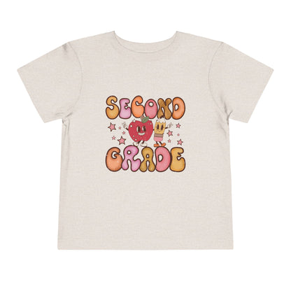 Second Grade Bubble Letters T-Shirt | Cute Retro Kawaii Back to School Kids Tee