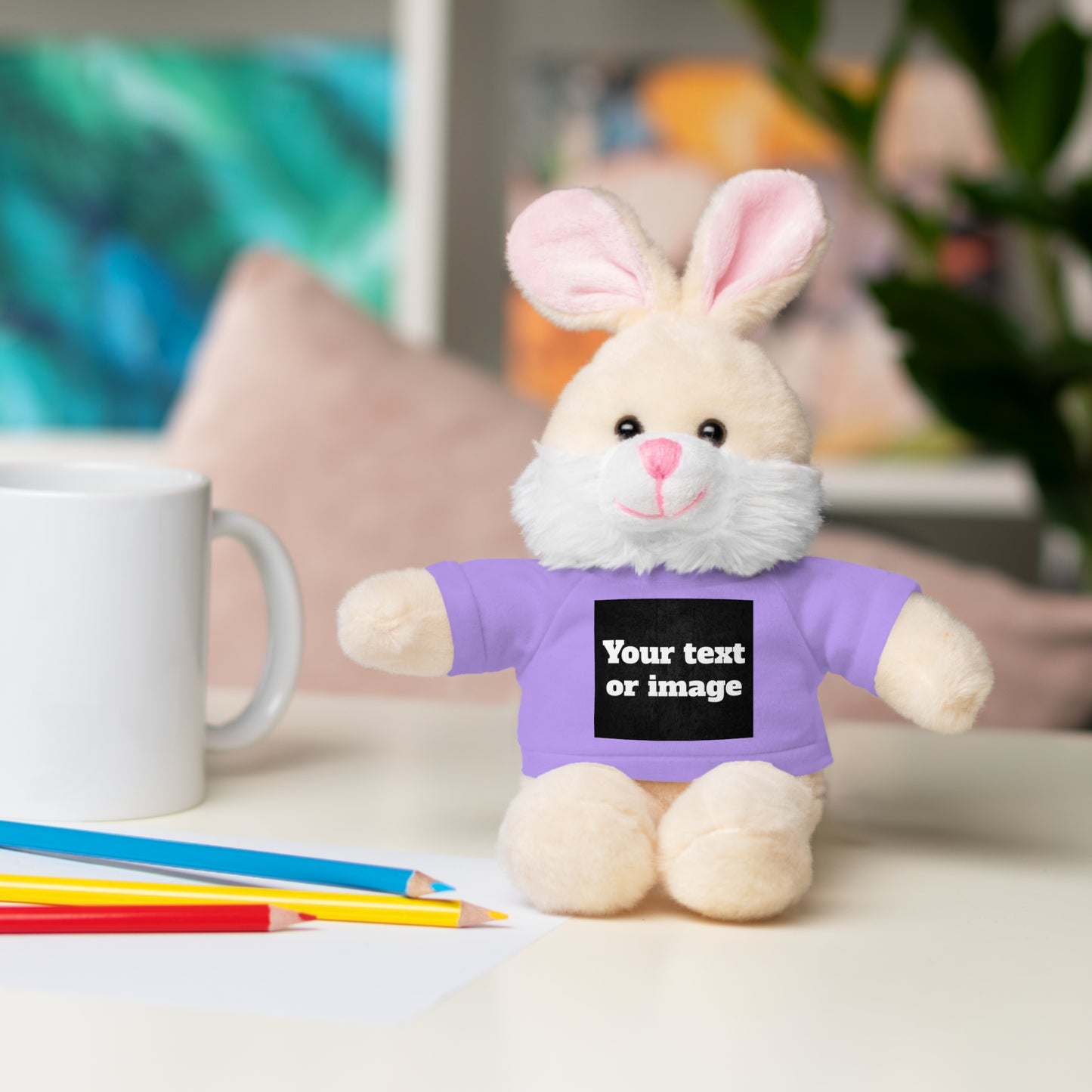 Personalisiertes Plüschtier mit individuellem T-Shirt – Einzigartiges Geschenk mit Namen oder Foto