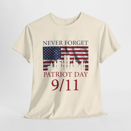 Patriot Day 9/11 T-Shirt - Never Forget American Flag NYC Memorial Tee