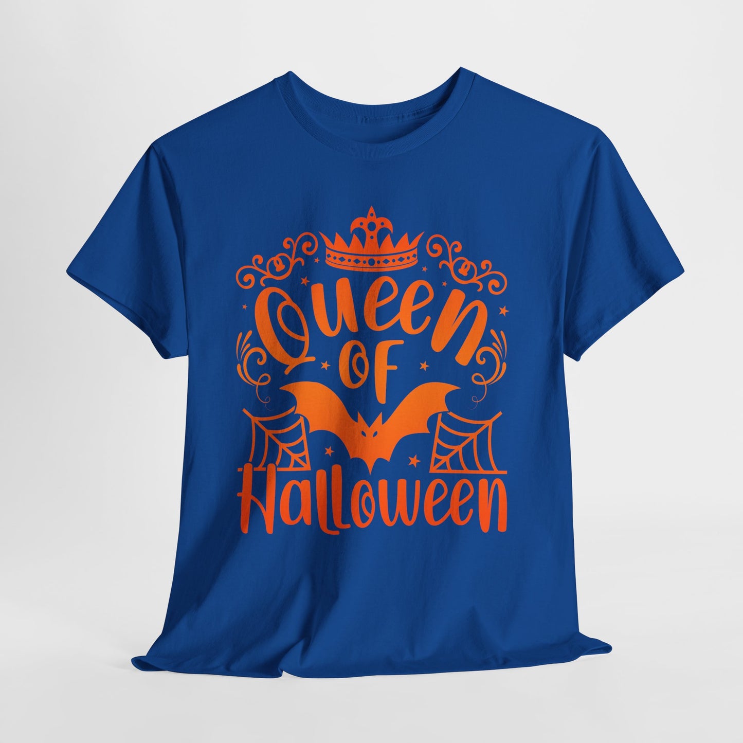 Queen of Halloween T-Shirt - Gothic Spider Web Crown Tee