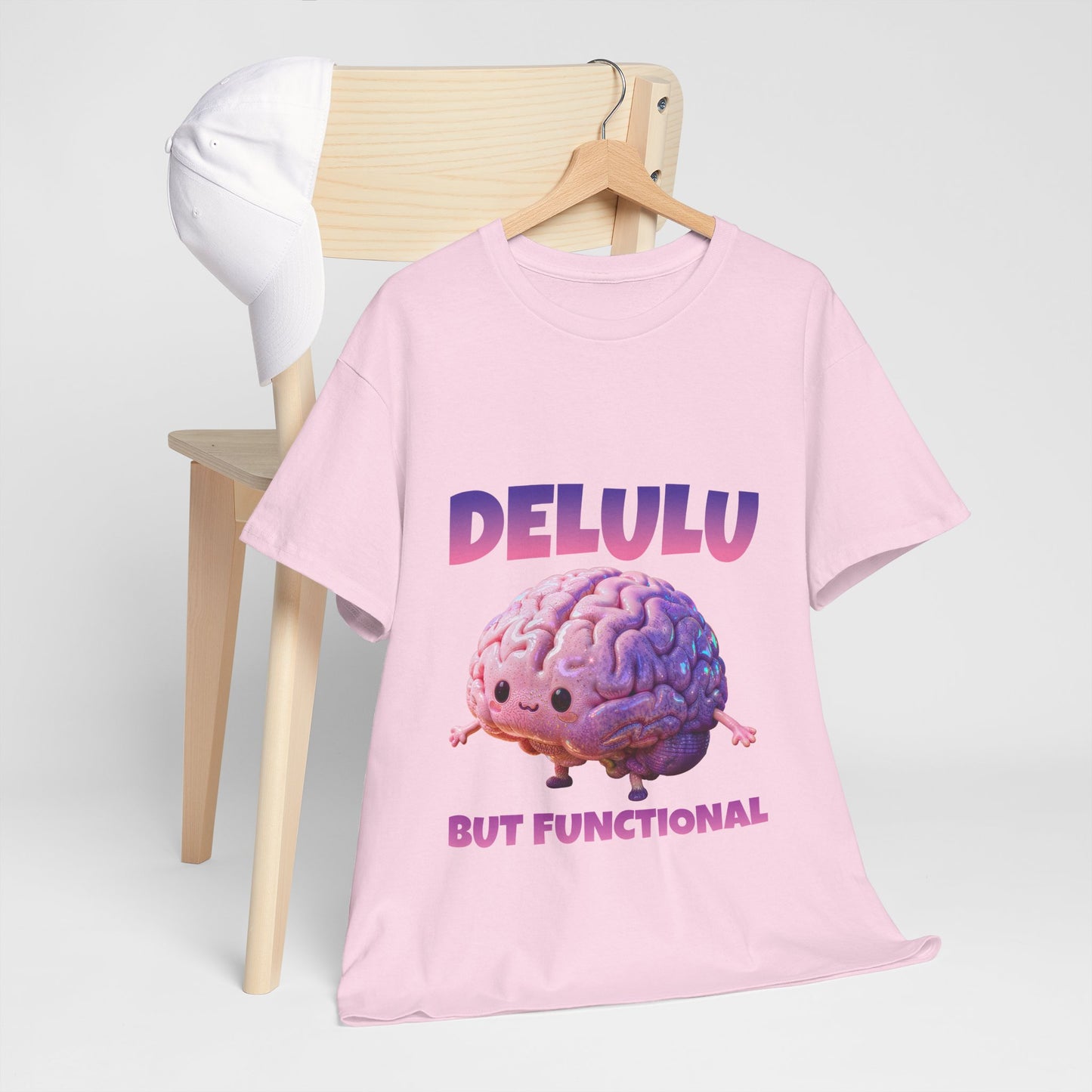 Delulu But Functional Shirt – Funny Kawaii Mental Health Humor Tee
