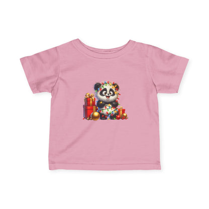 Baby Panda Christmas Lights Infant T-Shirt – Cute Holiday Outfit