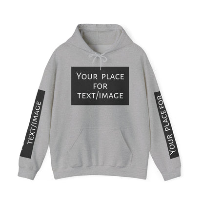 Bluza z kapturem z nadrukiem lub obrazkiem – personalizowana bluza z 4 stron, pomysł na prezent, nadruk z przodu, z tyłu i na rękawach, unisex