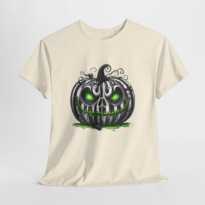 Neon Goo Pumpkin Halloween - Glowing Green Eyes Spooky T-Shirt