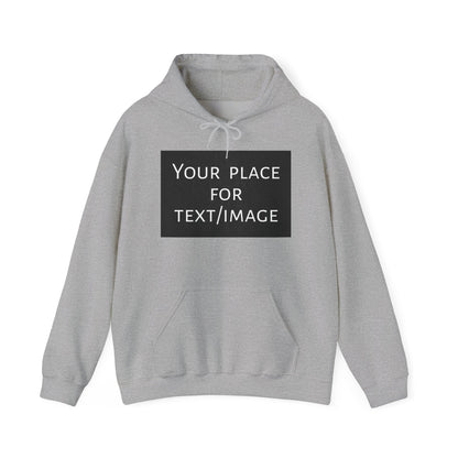 Bluza z kapturem z nadrukiem z przodu i/lub z tyłu – spersonalizowana bluza z tekstem lub obrazem, wyjątkowy prezent, spersonalizowana bluza unisex z kapturem na imprezy, logo i nie tylko
