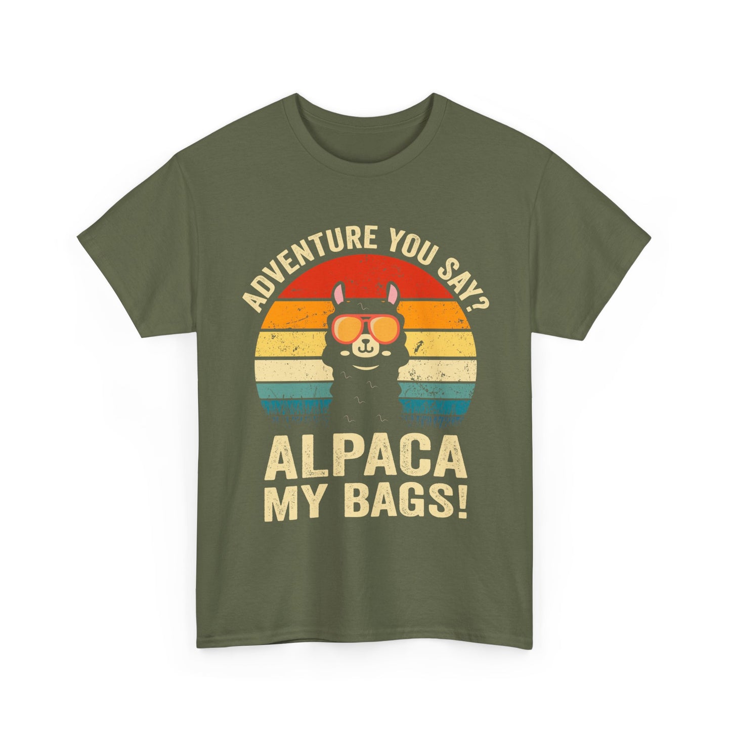 Alpaca My Bags T-Shirt - Funny Llama Travel Retro Sunset Tee