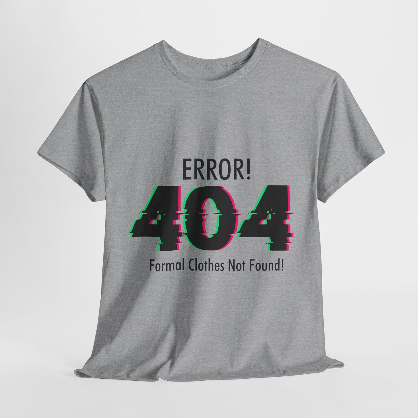 404 Error T-Shirt - Formal Clothes Not Found Glitch