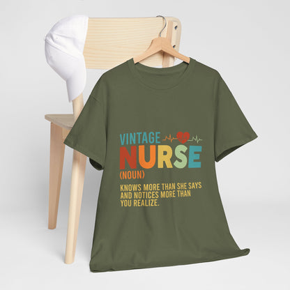 Vintage Nurse Shirt - Knows More Than She Says Tee