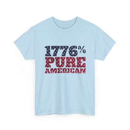 1776 Pure American T-Shirt - Vintage Patriotic USA 4th of July Tee
