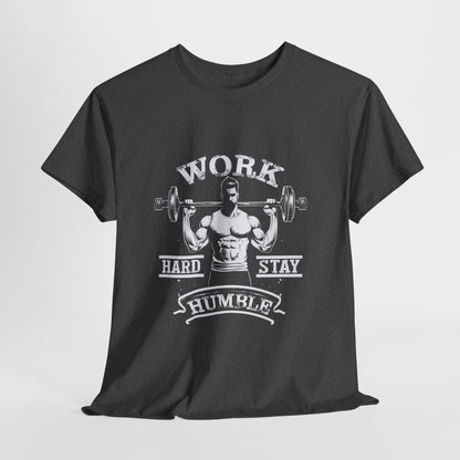 Work Hard Stay Humble Gym Shirt - Motivational Tee