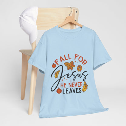 Fall For Jesus T-Shirt - Christian Faith Thanksgiving Autumn Pumpkin Tee