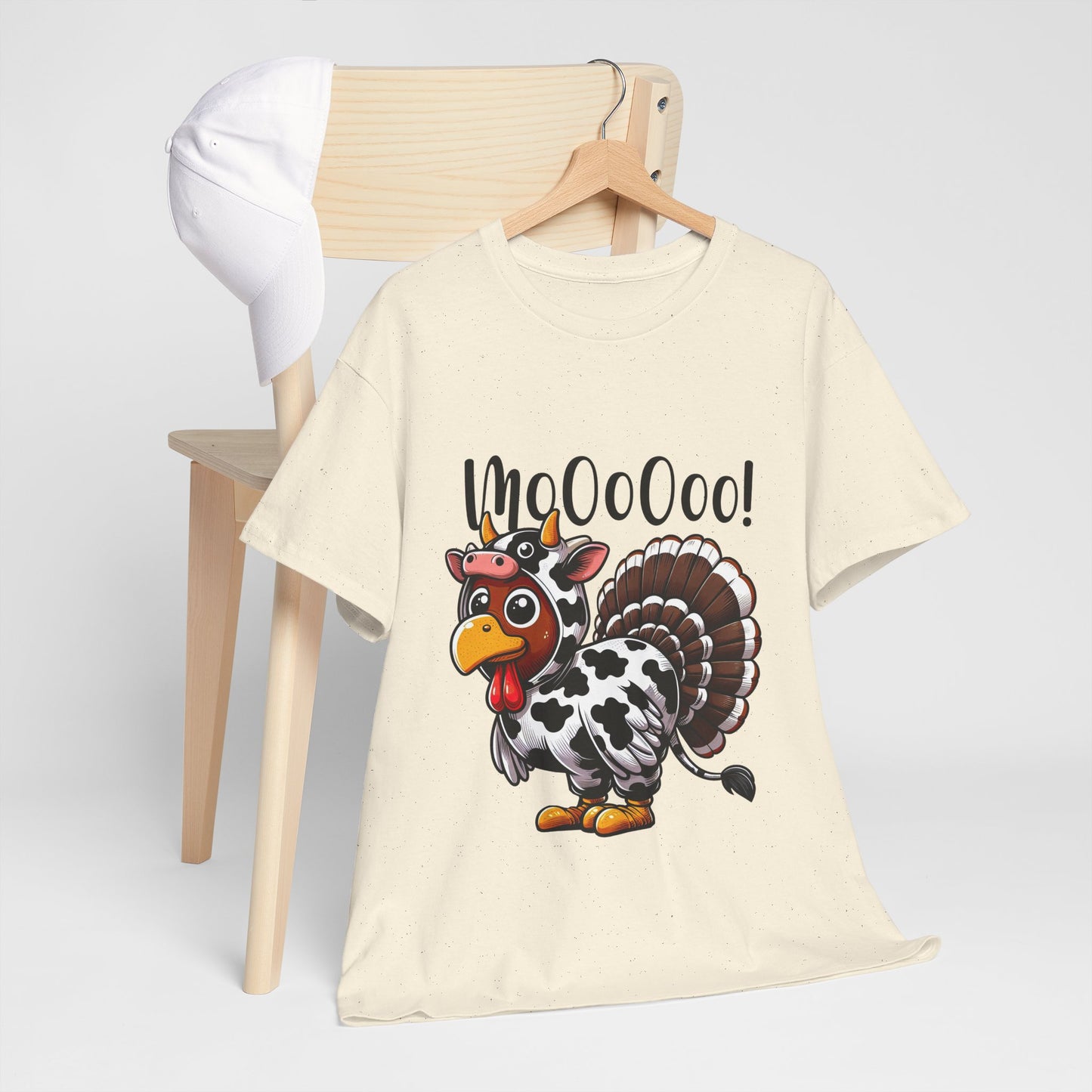 Turkey Moo T-Shirt - Funny Thanksgiving Cow Costume Tee