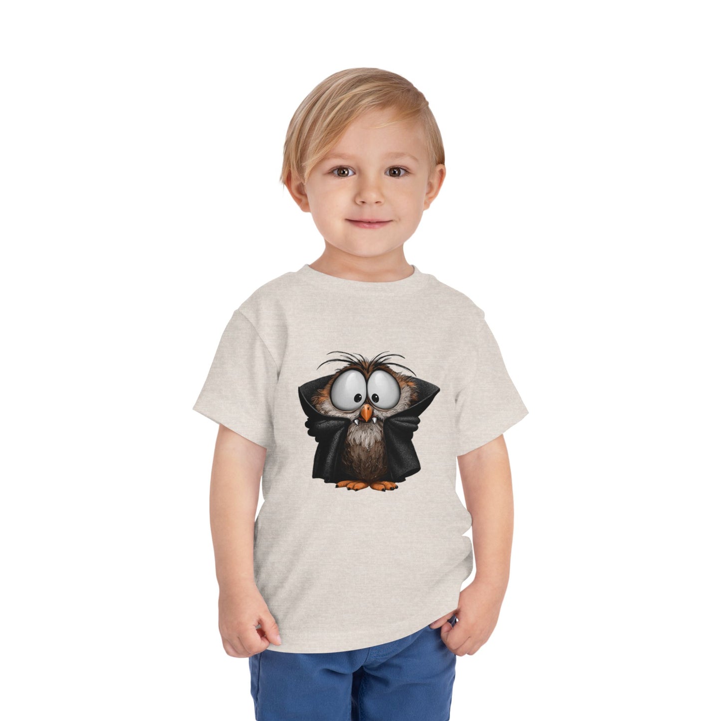 Vampire Owl Kids T-Shirt - Cute Big Eyes Toddler Halloween Tee